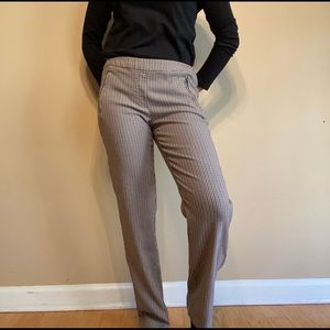 Brown and black checkered pants